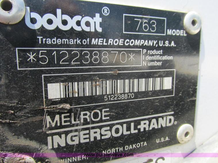 image for item I3980 1999 Bobcat 763 skid steer