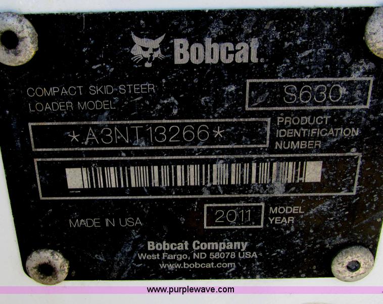 image for item I3982 2011 Bobcat S630 skid steer