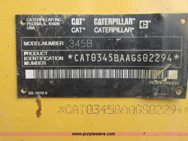image for item A8688 2004 Caterpillar 345B L excavator