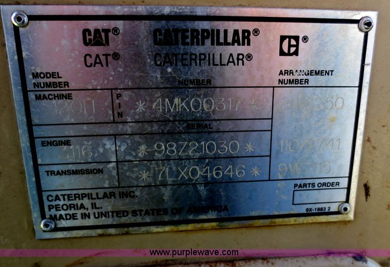 image for item D2077 1997 Caterpillar 120H articulated motor grader