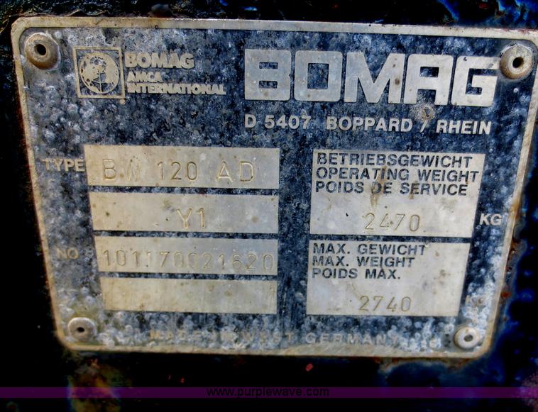 image for item D2082 1988 Bomag BW120AD double drum vibratory roller