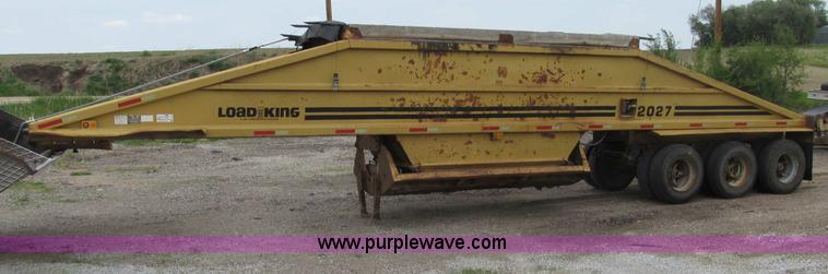 image for item F7393 1988 Load King 2027-0-3 belly dump trailer