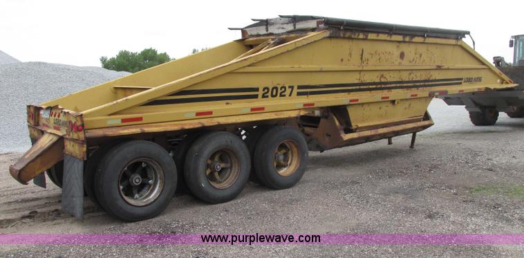 image for item F7393 1988 Load King 2027-0-3 belly dump trailer