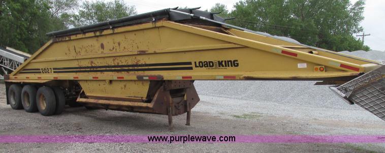 image for item F7393 1988 Load King 2027-0-3 belly dump trailer