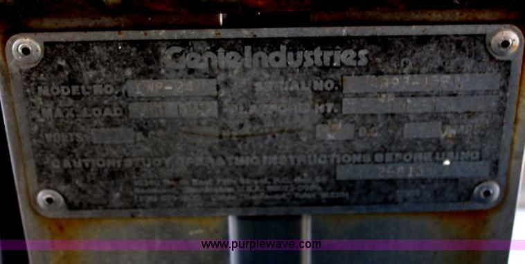 image for item H2575 Genie TWP-24 Scissor lift