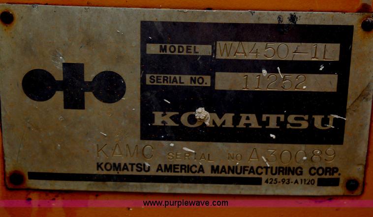 image for item H2714 1989 Komatsu WA450-1L wheel loader