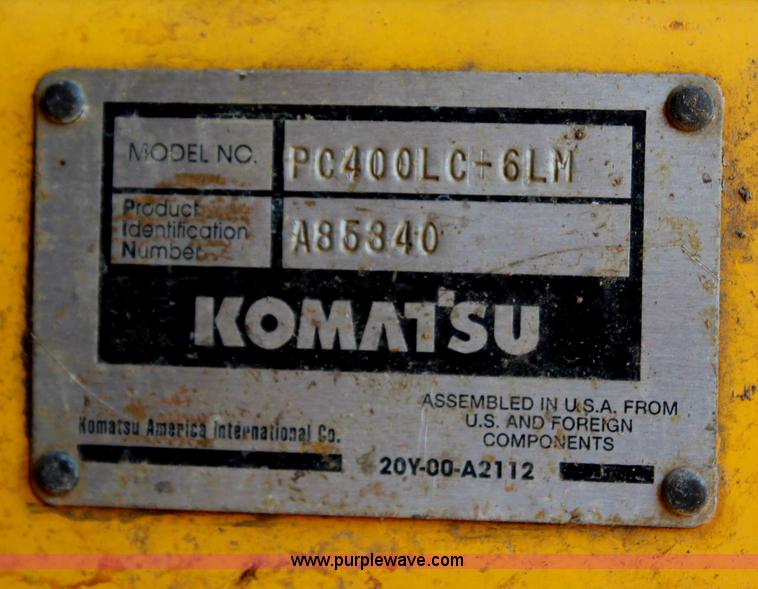 image for item H2743 2003 Komatsu PC400LC-6LM excavator