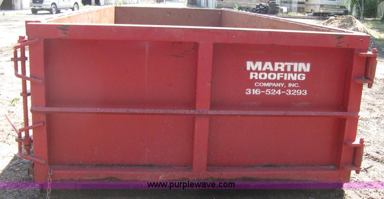 image for item H5430 2001 KL Metal Fab roll off dumpster