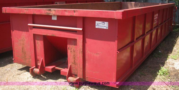 image for item H5433 2001 KL Metal Fab roll off dumpster