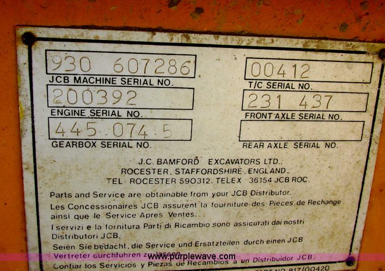 image for item I2549 1987 JCB 930 rough terrain forklift