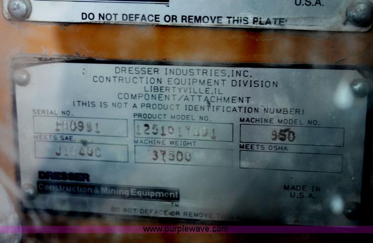 image for item I7355 1989 Dresser 850 articulated motor grader