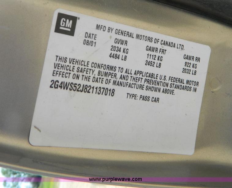 image for item AD9778 2002 Buick Century Custom