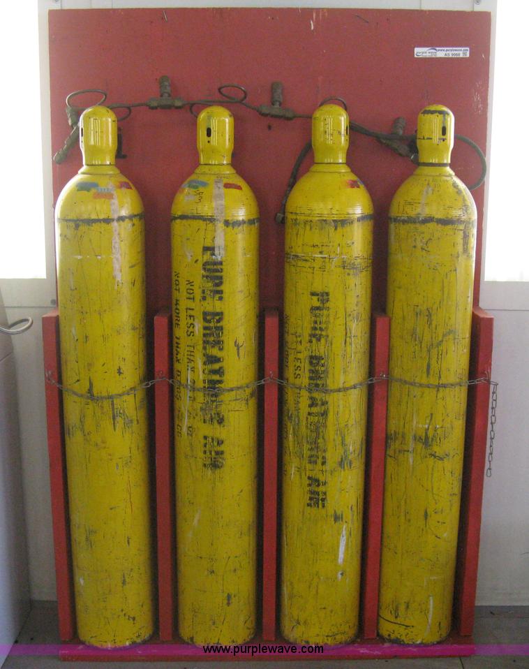 (4) steel compressed air bottles in Wichita, KS Item AS9068 sold
