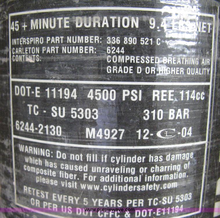 image for item AS9076 (41) Interspiro SCBA compressed air cylinders