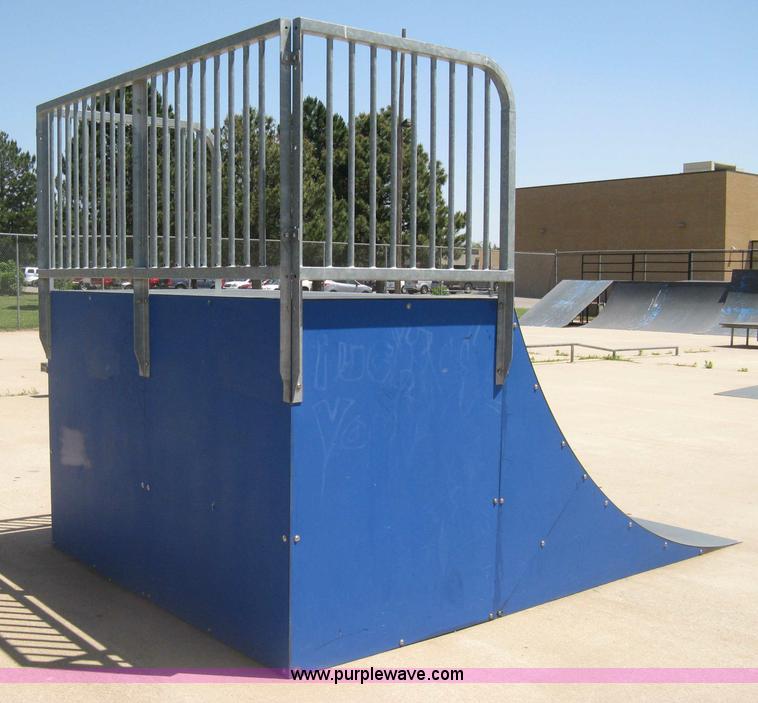 image for item AS9147 Shop built skate park ramp and skate features