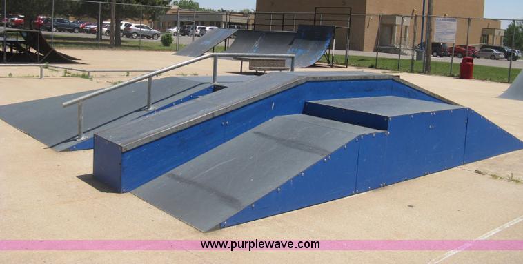 image for item AS9147 Shop built skate park ramp and skate features
