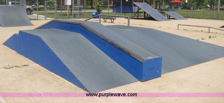 image for item AS9147 Shop built skate park ramp and skate features