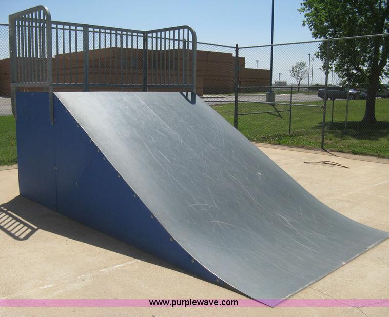 image for item AS9147 Shop built skate park ramp and skate features