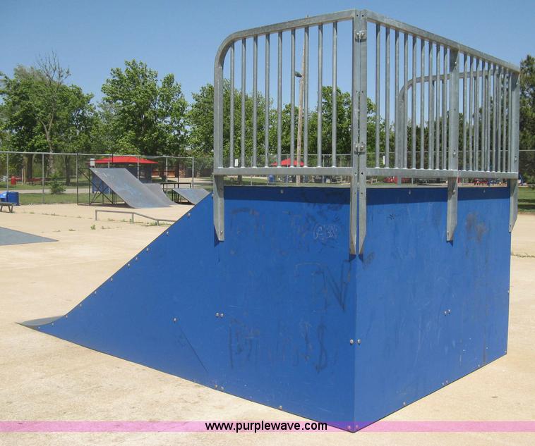 image for item AS9147 Shop built skate park ramp and skate features