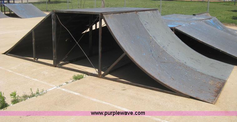 image for item AS9147 Shop built skate park ramp and skate features