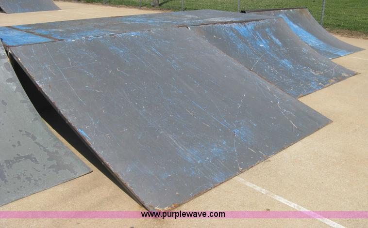image for item AS9147 Shop built skate park ramp and skate features