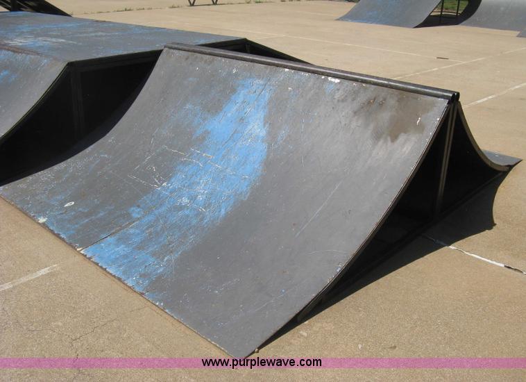 image for item AS9147 Shop built skate park ramp and skate features