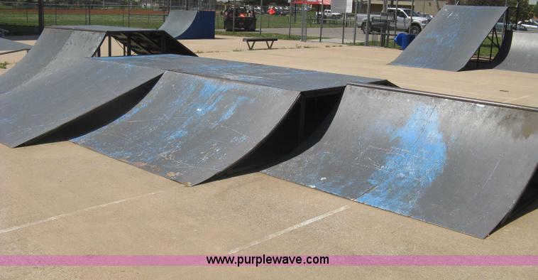 image for item AS9147 Shop built skate park ramp and skate features