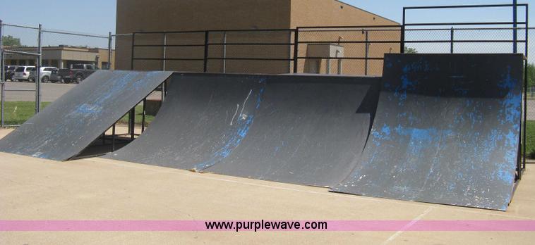 image for item AS9147 Shop built skate park ramp and skate features