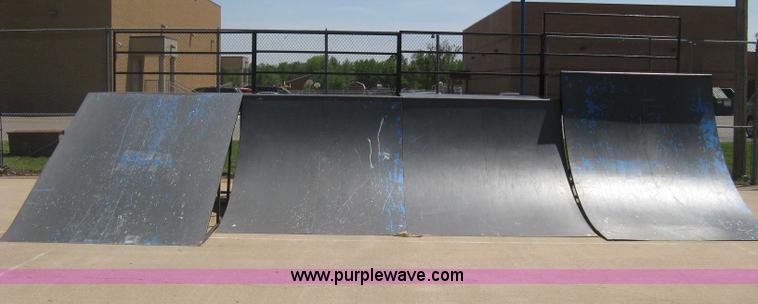image for item AS9147 Shop built skate park ramp and skate features