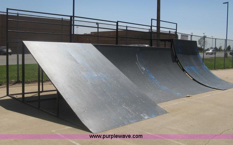 image for item AS9147 Shop built skate park ramp and skate features