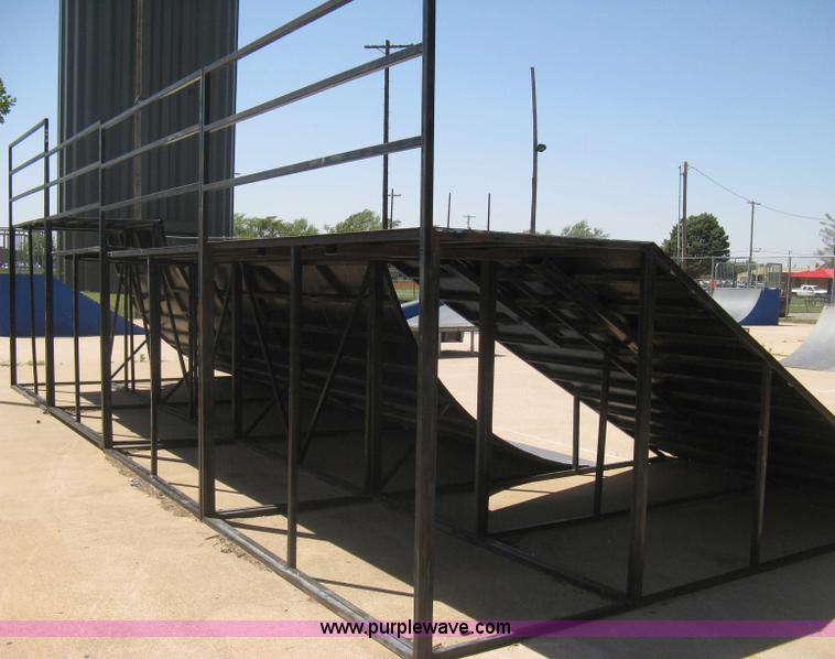 image for item AS9147 Shop built skate park ramp and skate features