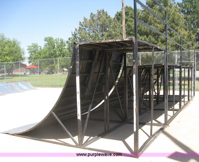 image for item AS9147 Shop built skate park ramp and skate features