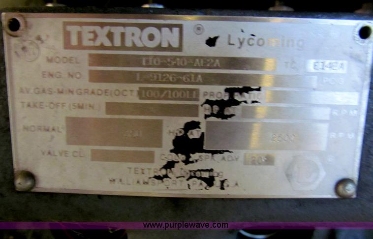 image for item AY9245 Lycoming aircraft engine