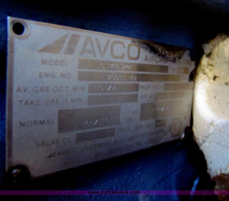 image for item AY9248 Lycoming aircraft engine