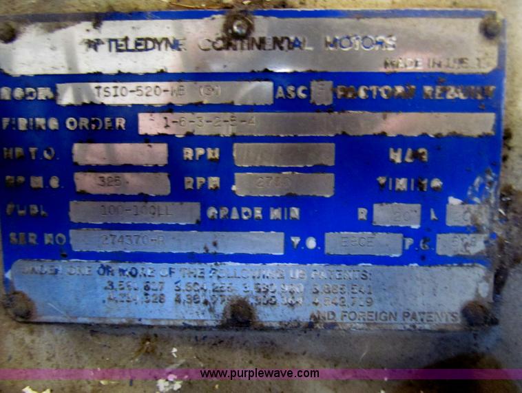 image for item AY9249 Continental aircraft engine