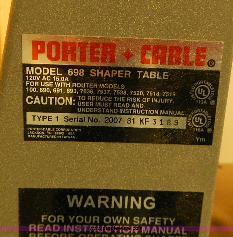 Porter Cable 698 shaper table in 