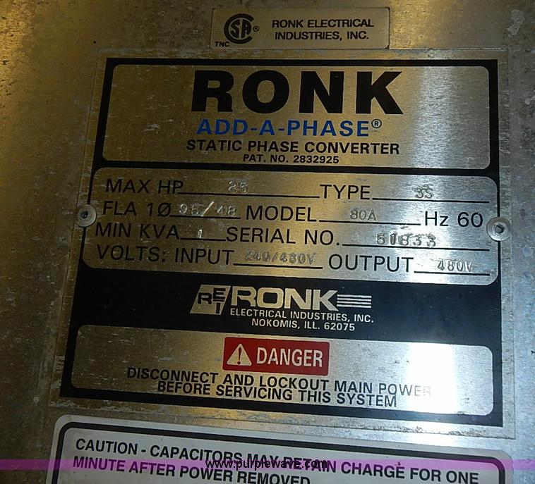 image for item AZ9844 (2) Ronk Add-A-Phase static phase converters