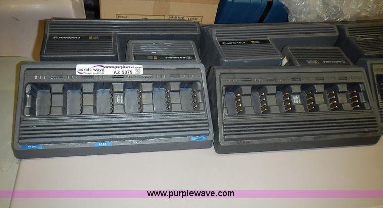 image for item AZ9879 (6) Motorola six bank radio chargers