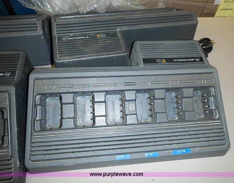 image for item AZ9879 (6) Motorola six bank radio chargers