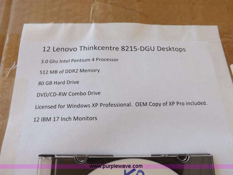 image for item H1817 (12) Lenovo ThinkCentre 8215-DGU desktop computers