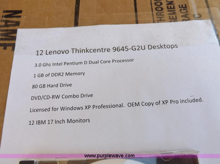 image for item H1819 (12) Lenovo ThinkCentre 9645-G2U desktop computers
