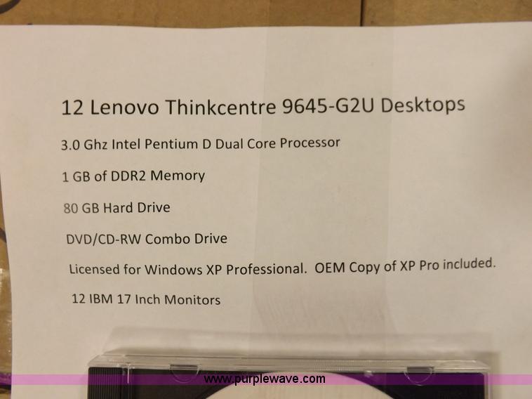 image for item H1820 (12) Lenovo ThinkCentre 9845-G2U desktop computers