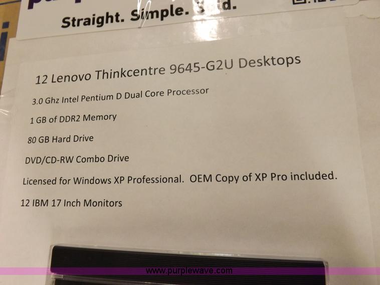 image for item H1823 (12) Lenovo ThinkCentre 9645-G2U desktop computers