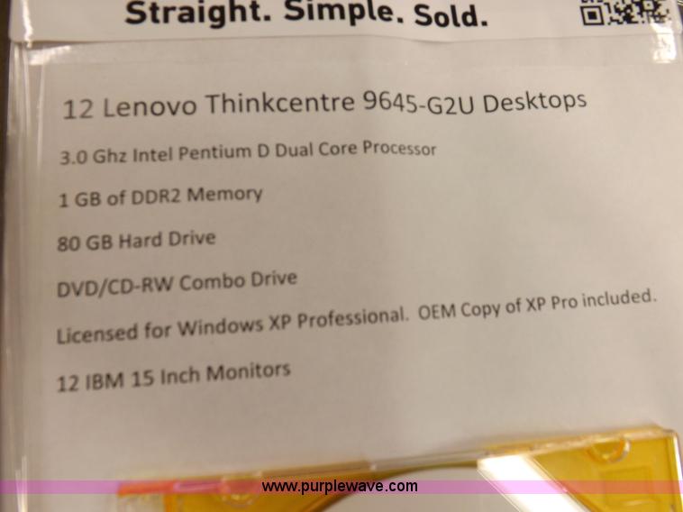 image for item H1824 (12) Lenovo ThinkCentre 9645-G2U desktop computers
