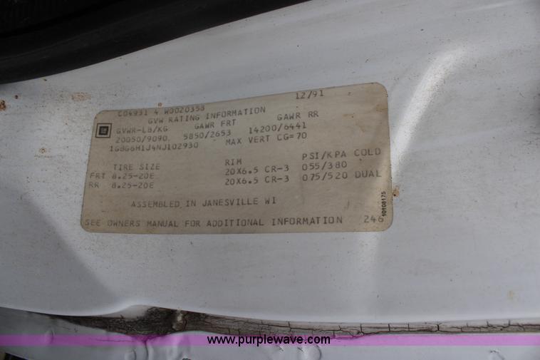 image for item H2582 1992 Chevrolet Kodiak sewer rod truck