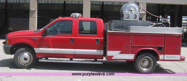 image for item H5392 2000 Ford F550 Crew Cab fire rescue truck