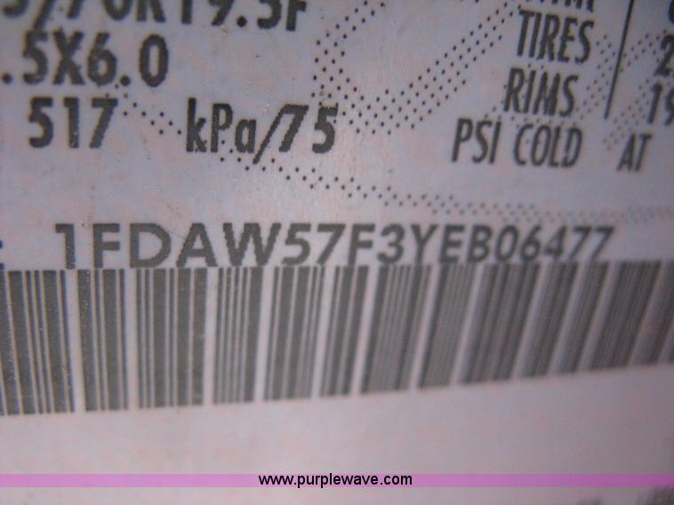 image for item H5392 2000 Ford F550 Crew Cab fire rescue truck