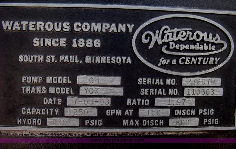 image for item H5393 1993 Pierce pumper fire truck