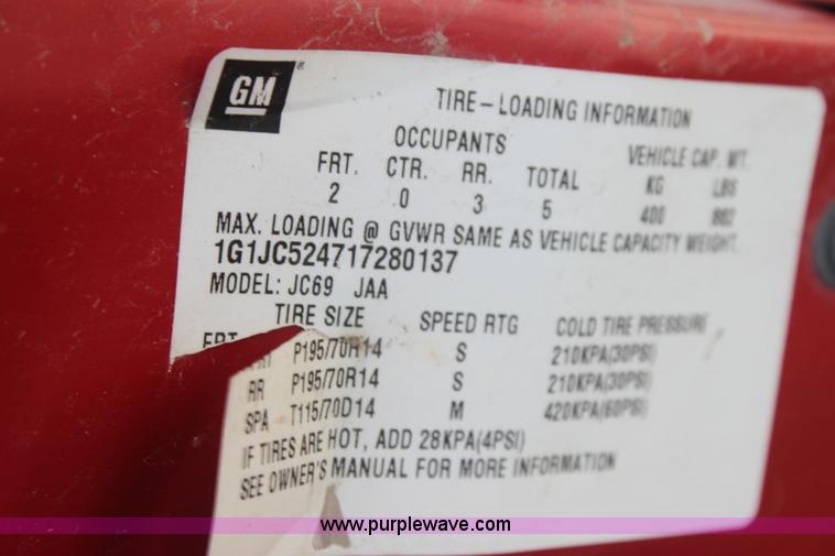 image for item I7371 2001 Chevrolet Cavalier