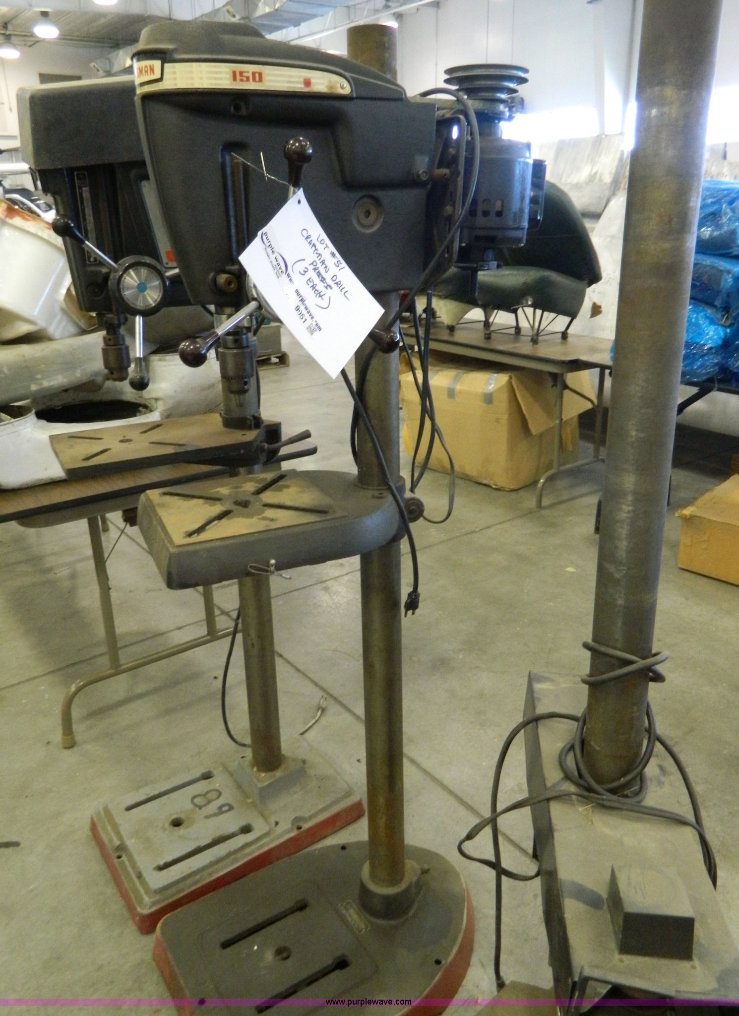 (3) Craftsman drill presses in Salina, KS Item AL9951 sold Purple Wave